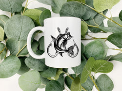 Fish and Hooks 12 oz Coffee Mug