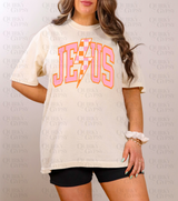 Pink and Orange Jesus Tee