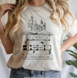 Hogwarts Book Stack tee